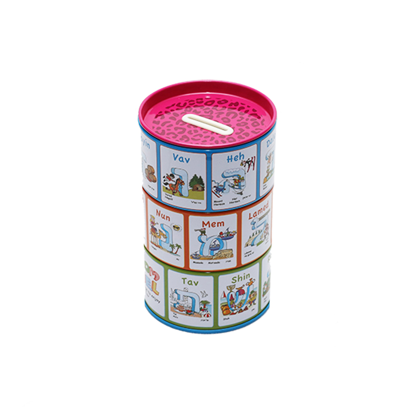 Three-Section Tin Saving Money Box Can YC14